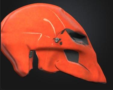 Red hood helmet spartan style