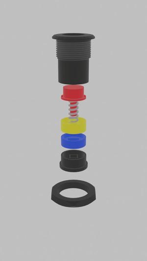 Working panel mount momentary switch free 3D print model