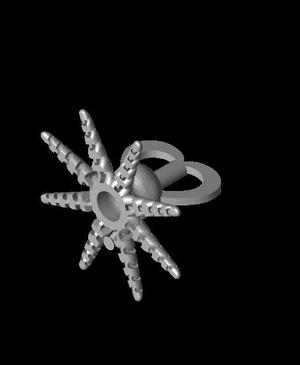 flexi octopus heart keychain.stl
