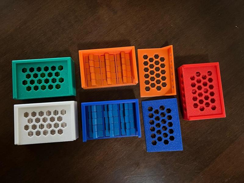 Catan Seafarers Ships and Chits holder and lid