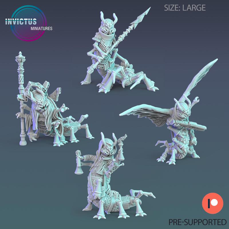 Centipede Folk Set B / Space Crawler / Insectoid Beast / Cosmic Predator Insect / Alien War Creature / Cyberpunk Machine / Invasion Army / Battle Robot / Trooper Attack / Sci-Fi Encounter