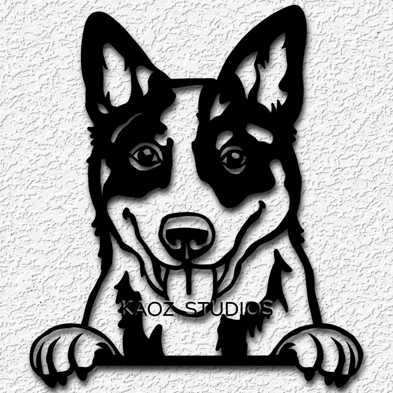 heeler wall art dog wall decor animal decoration