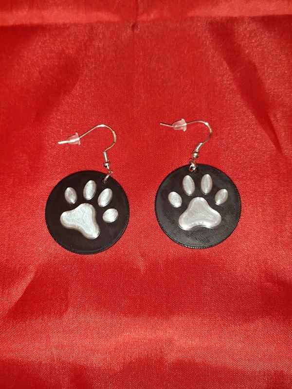Pawprint Earrings