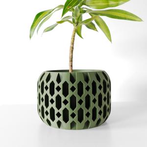 The Ritar Planter Pot with Drainage Tray & Stand: Modern and Unique Home Decor for Plants