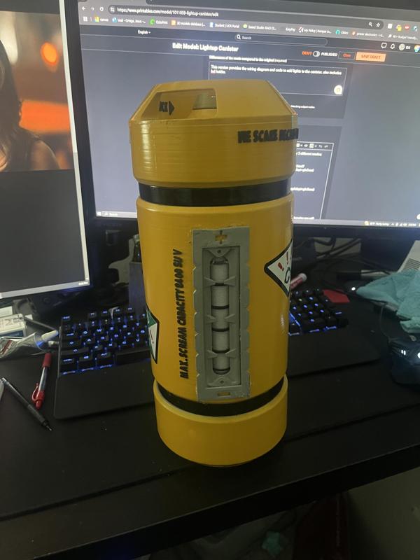 Monsters INC lighup scream canister