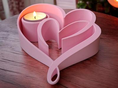 Tealight holder "Two Hearts" Valentine's Day Gift