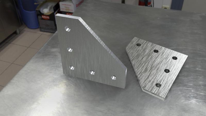 L-Plate 5 Hole Joining Extrusion