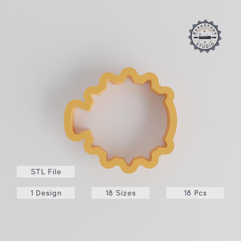 Puffer Fish Shape Cutter, 18 Sizes, Perfect for Cookies, Fondant, Clay, Blowfish & Sealife Aquatic Crafts Collection PRODUCT_2726