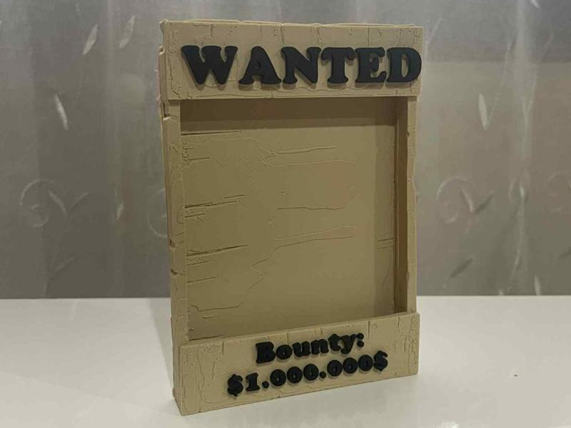 WANTED Bounty poster photo frame