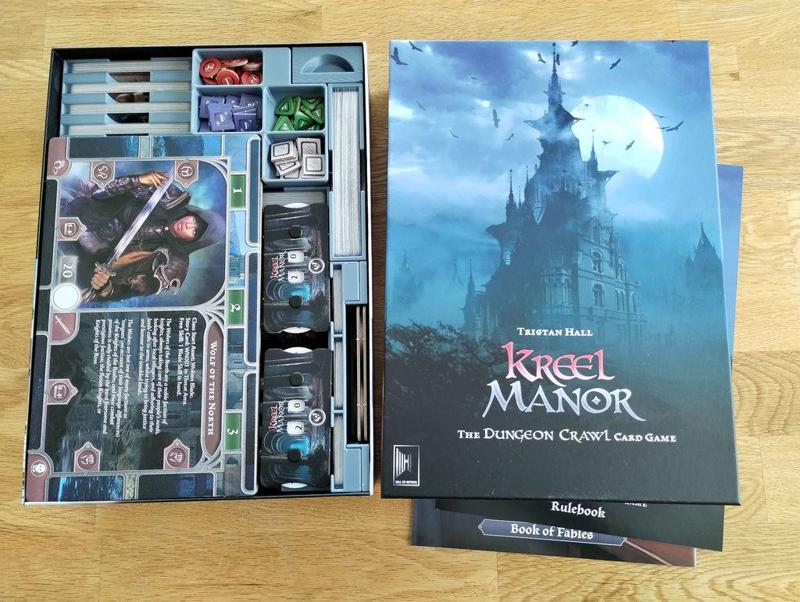 Kreel Manor (+2 expansions) boardgame insert [sleeved cards]
