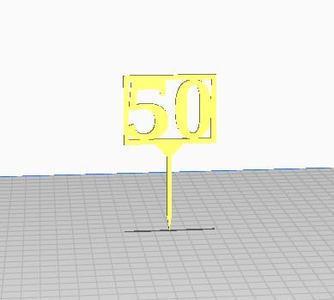 Tortenstecker 50 (Goldene Hochzeit)