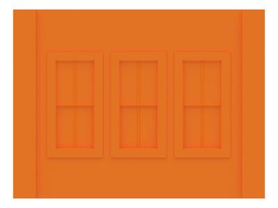 Scale Modular Building Overhung 2 over 2 Windows