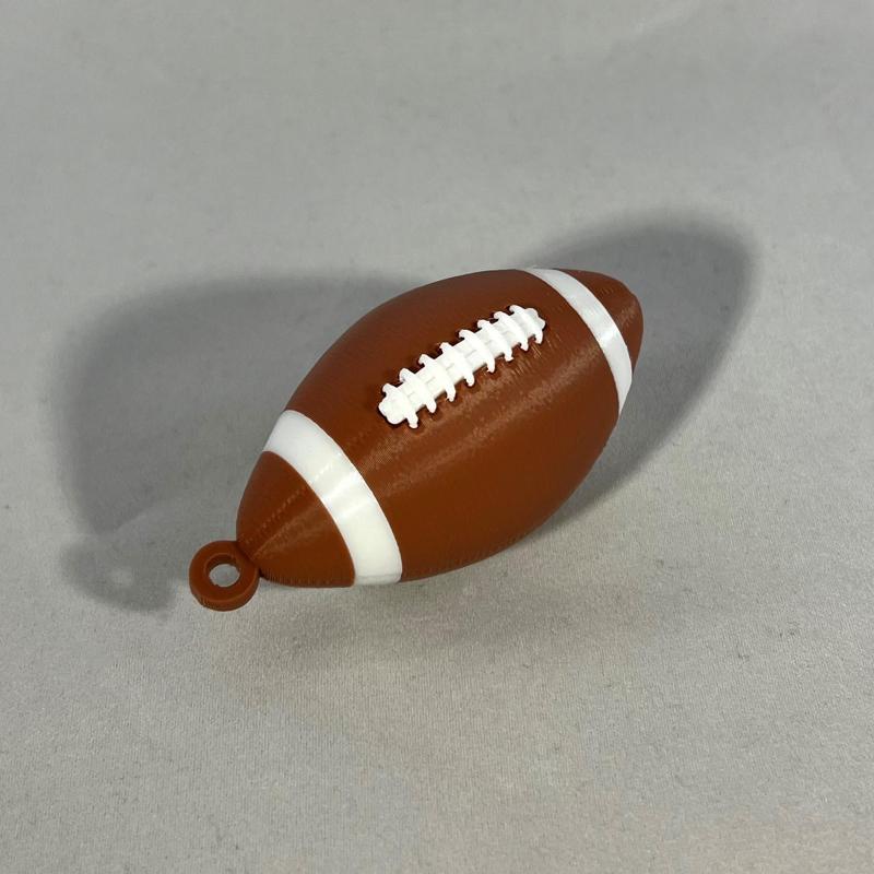 Keychain-Size Miniature Realistic Football STL File - NO AMS - COMMERCIAL LICENSE