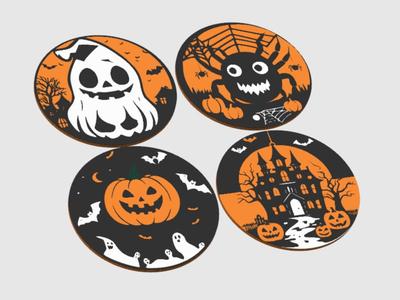 Halloween Coaster Set