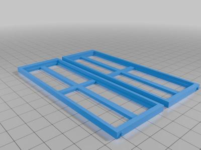 Window frame with opening windows