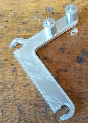 Morini 2c cable bracket bolts to bottom yoke