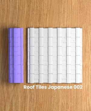 Collection Amethyst | Roof Tiles Japanese 002 | Polymer Clay Seamless Texture Roller