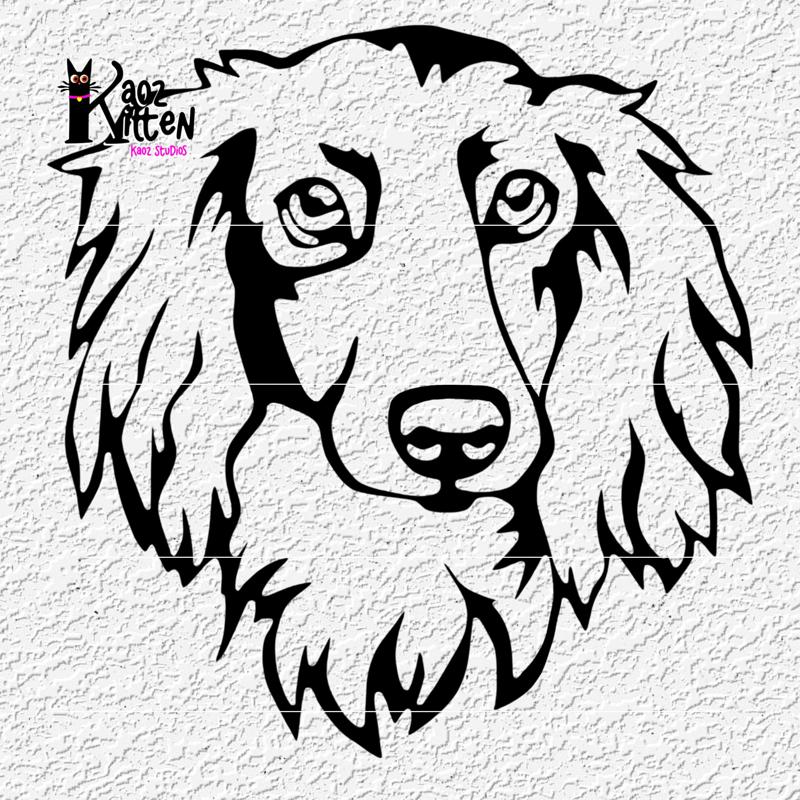 Long Haired Dachshund wall art Dog wall decor doxie