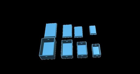 4 x boxes different sizes