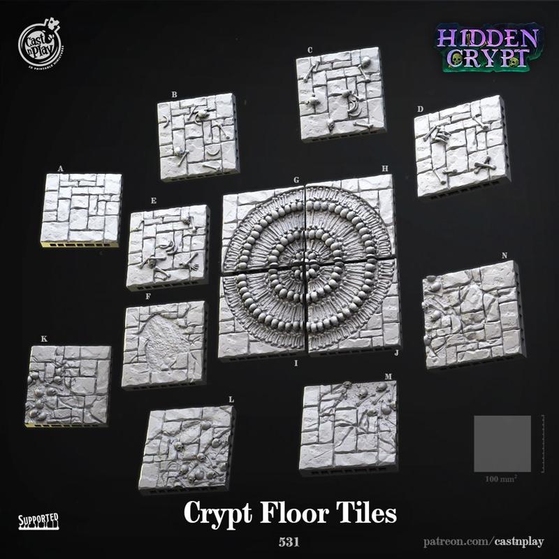 Crypt Floor Tiles (Pre-Supported)