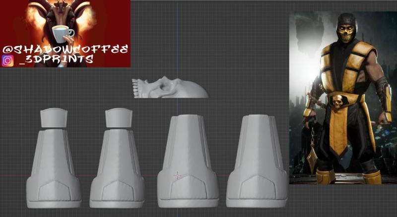 Scorpion Shins/Wrists/Skull Cosplay 