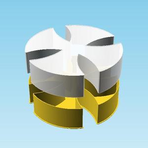 Rounded reamed pattée cross, nestable box (v2)