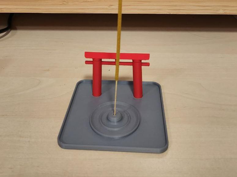 Incense stand inspired by Japan's Torii Gate