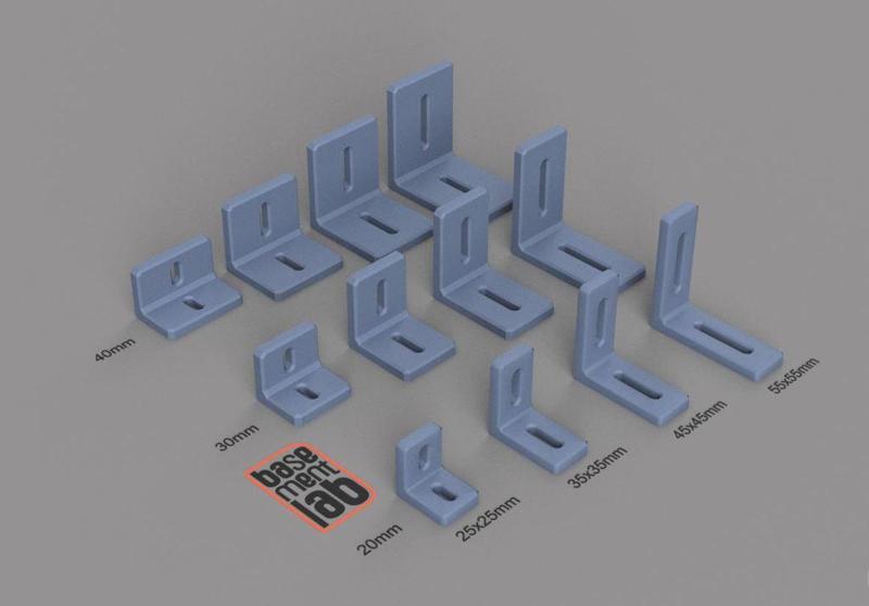 L Bracket with adjustment slot - Staffa a L con asolatura di registro 