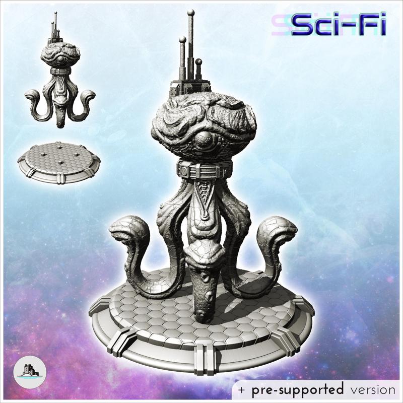 Alien octopus creature with tentacle and antenna (15) - SF SciFi wars future apocalypse post-apo wargaming wargame