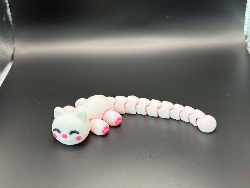 Cute Tiny Articulated Kawaii Cat Medium and Long Tail files