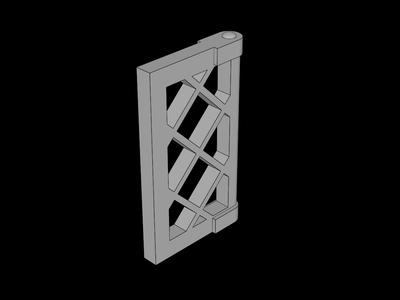 Lego Compatible (60607.dat) Window  1 x  2 x  3 Pane Latticed with Reinforced Joints