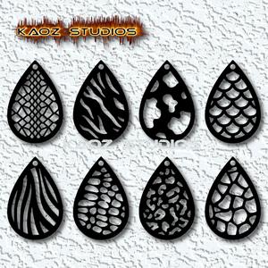 animal prints earrings pack-1.stl