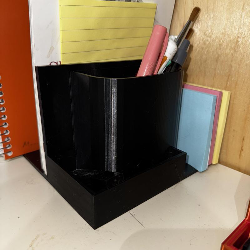 Simple book end w/ storage