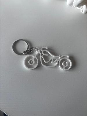 Simple motorcycle keychain