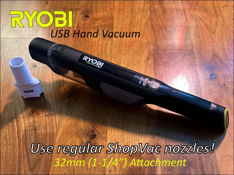 RYOBI USB Hand Vacuum 32mm (1-1/4") Nozzle Adapter
