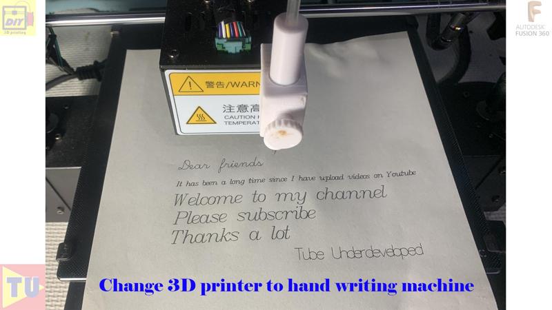 2d handwriting machine attachment