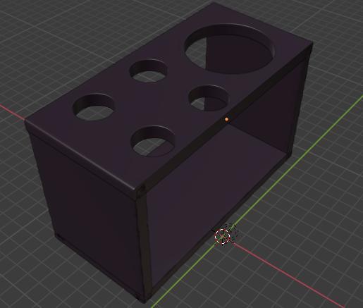 Minimalist brush storage.