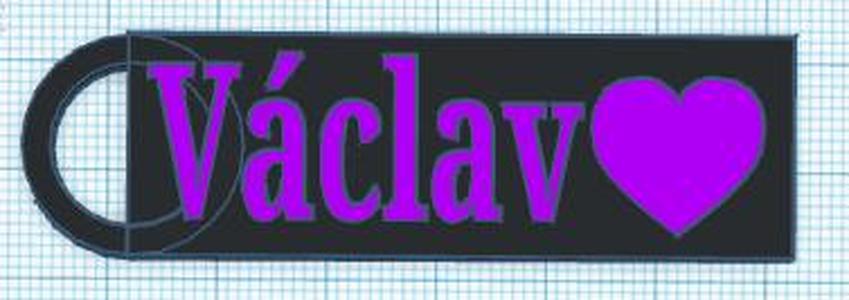 Jmenovka na klíče Václav