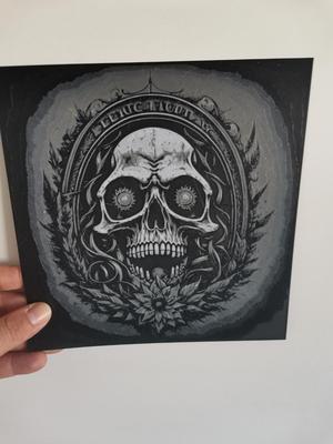Skull wall art made with Hueforge