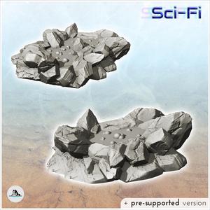 Set of two alien planet acid tanks (1) - Future Sci-Fi SF Post apocalyptic Tabletop Scifi Wargaming Planetary exploration RPG Terrain