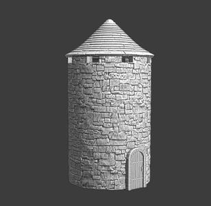 Small medieval watchtower - round