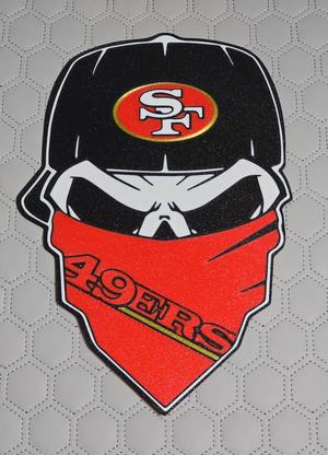 49ers Skull Backward Hat