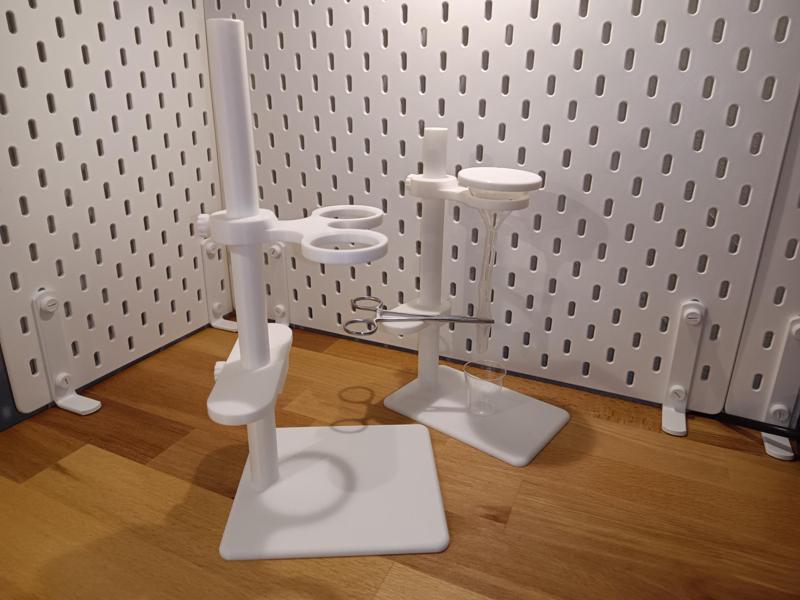 Modular Funnel Holder for Microscopic Examination