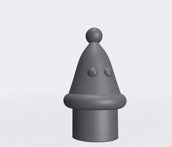 weird looking hat on finger