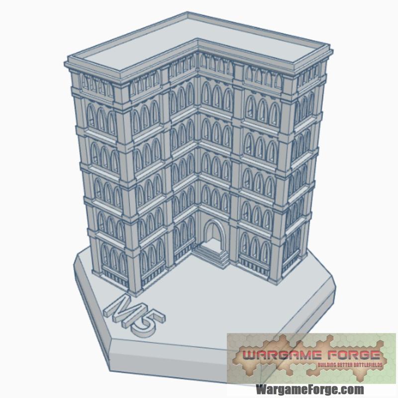 Gothic Building 40 Hex Map Scale HMSG040