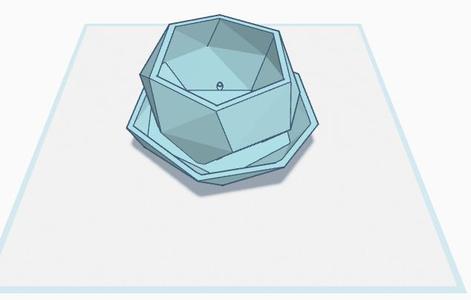 Mini tiesto hexagonal