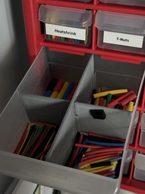 Parts-cabinet drawer dividers