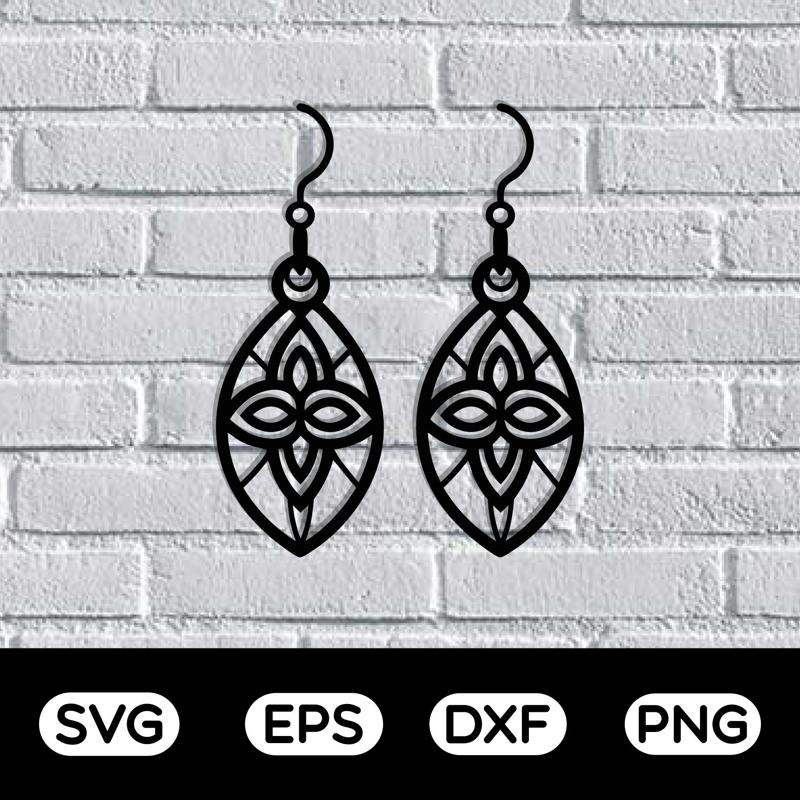 Earring Metal wall Art Laser cut Files