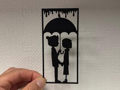 Decor Couple with umbrella