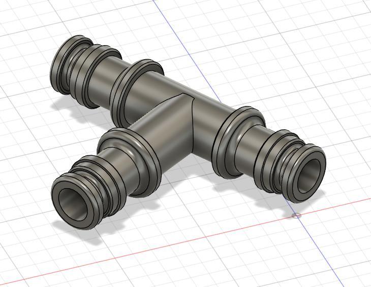 Garden hose T coupler